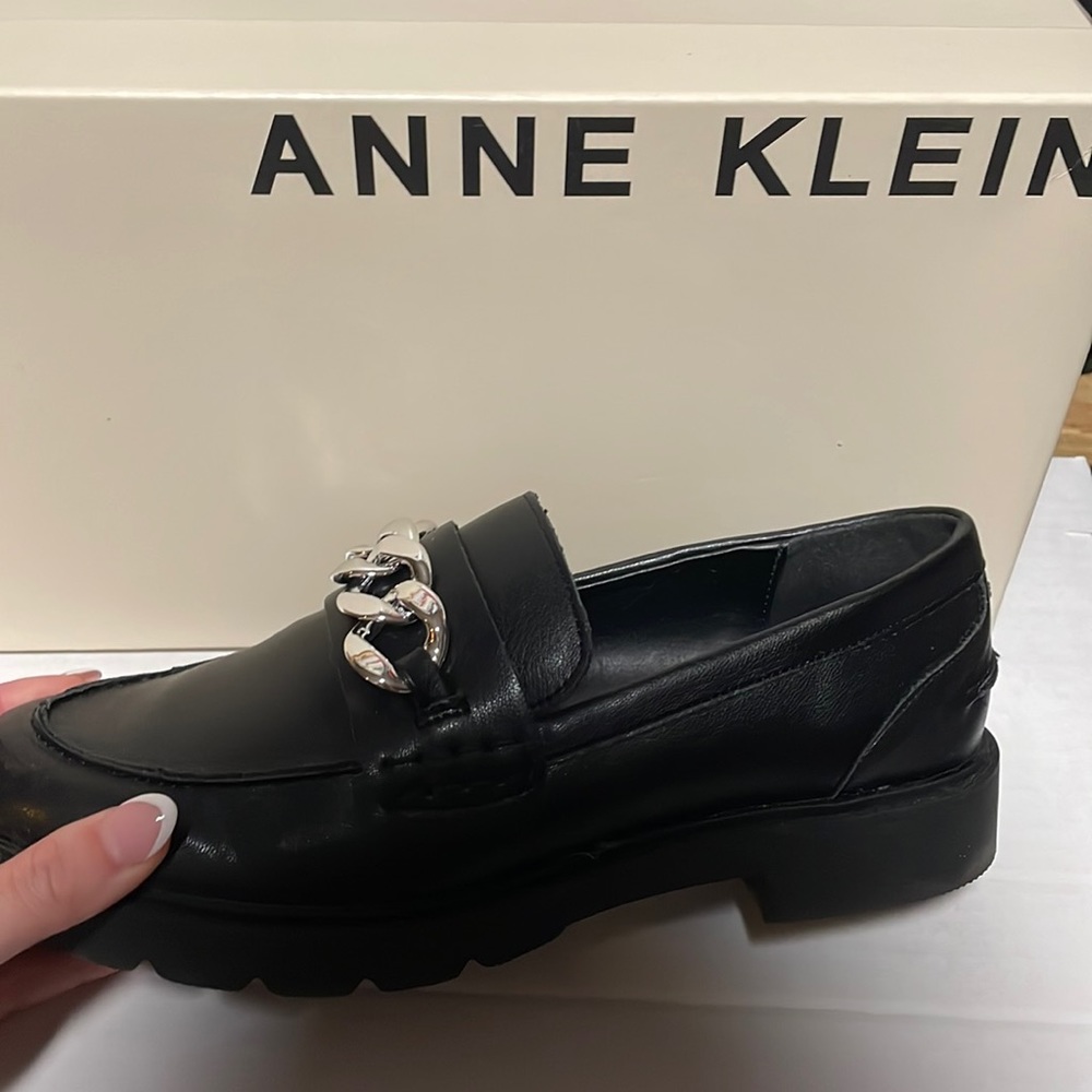 Anne Klein black loafers